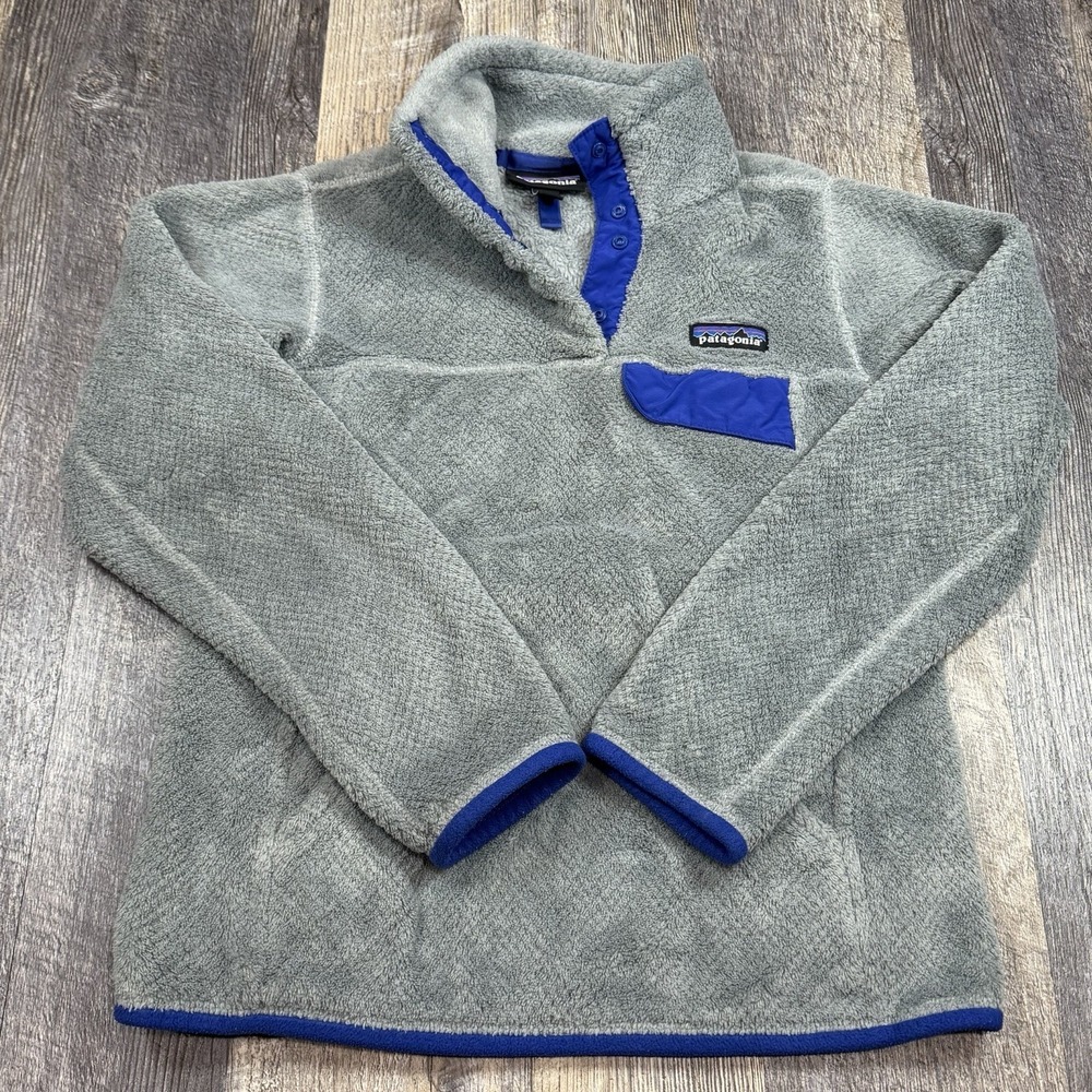 Patagonia Re-Tool Snap-T Fleece Women's XXS Gray Polartec Thermal Pro Soft Warm